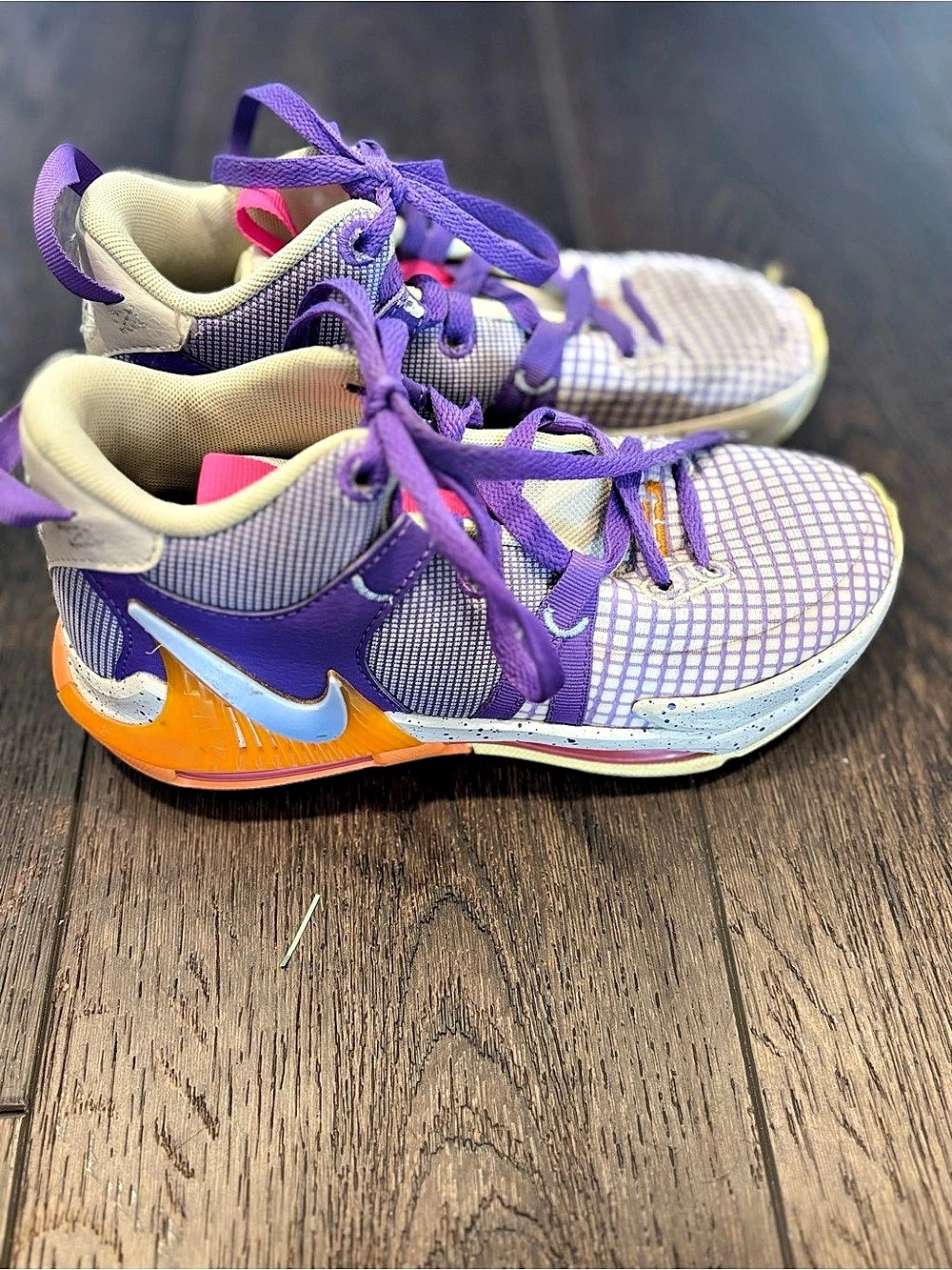 Nike KD 16 Kids Basketball Sneakers Purple Size US 3.5Y